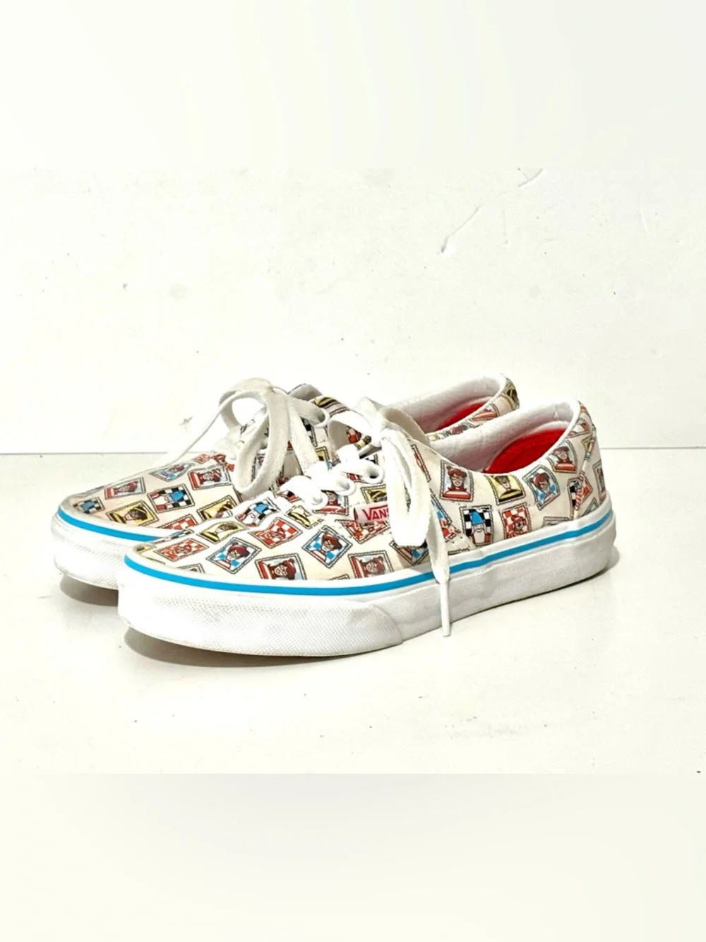 Vans Where’s Waldo Kids Era Sneakers Postage Stamp Youth Boys Girls Size 1